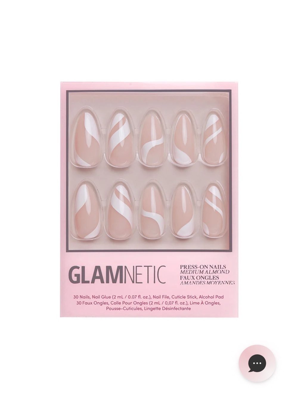 Glamnetic Marshmallow Swirl Press-On Nails - New Sealed Sold Out